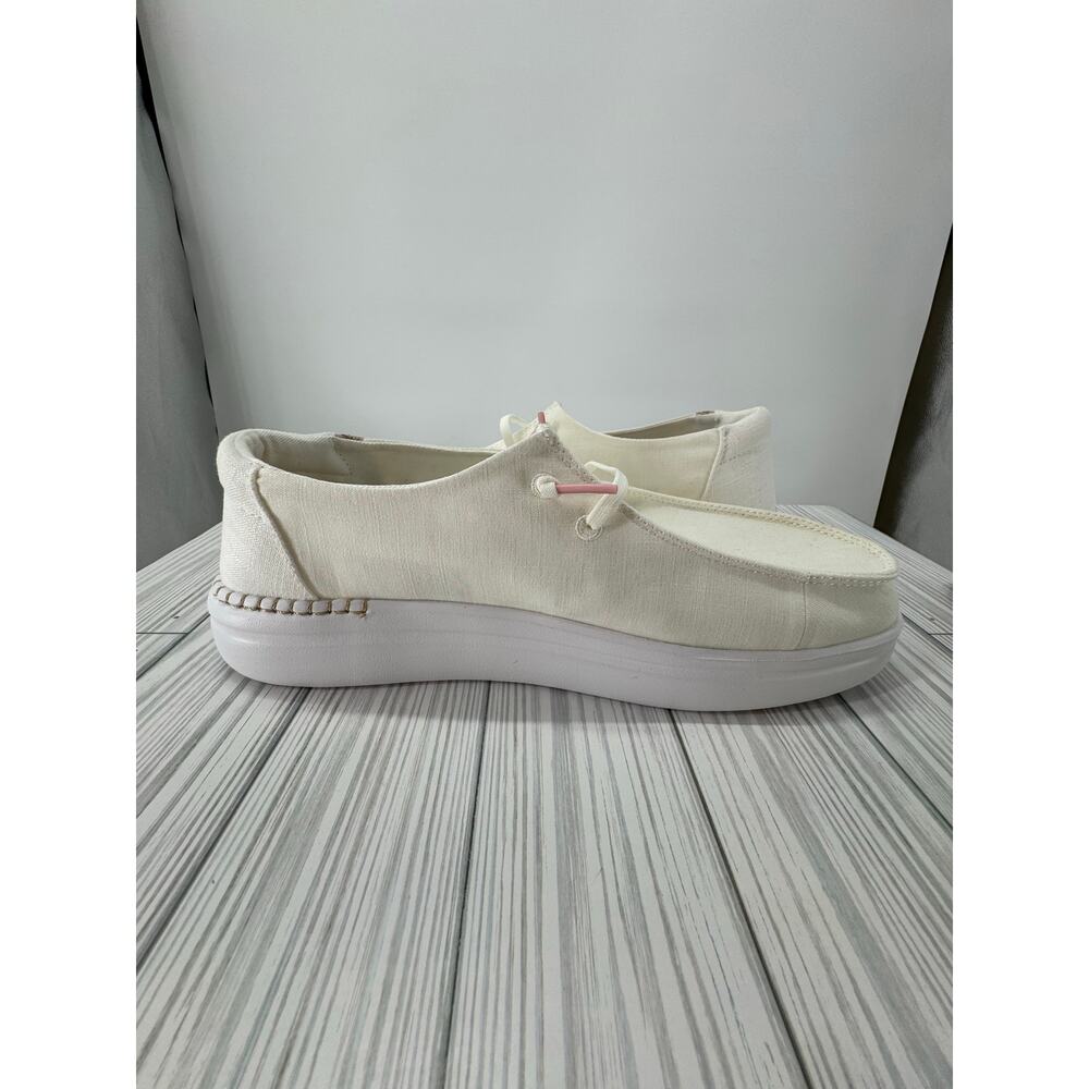 Hey Dude Wendy Rise Women's Shoes Spark White W9 Lightweight Casual Slip-On New - Picture 7 of 9